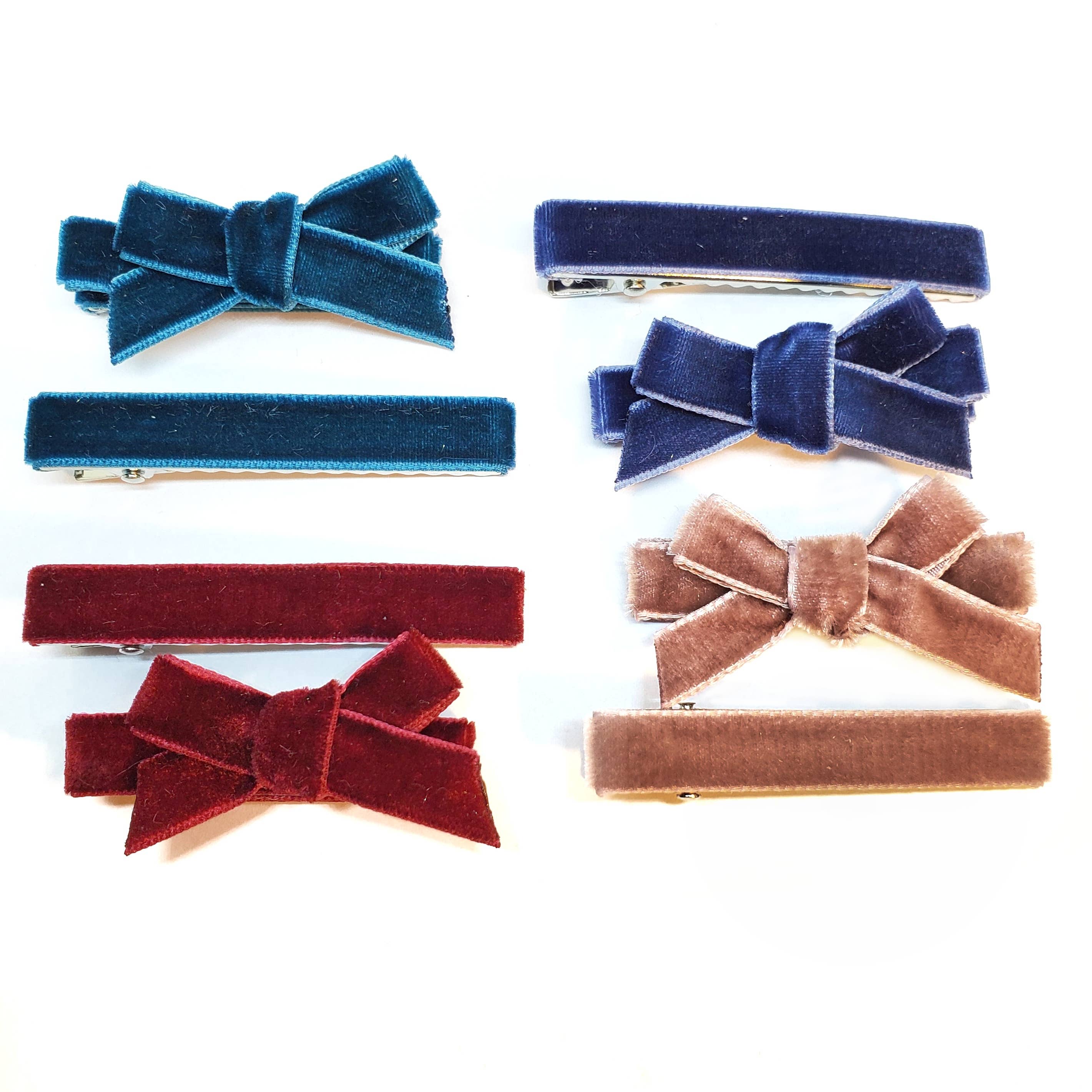 Navy Velvet Mini Bow