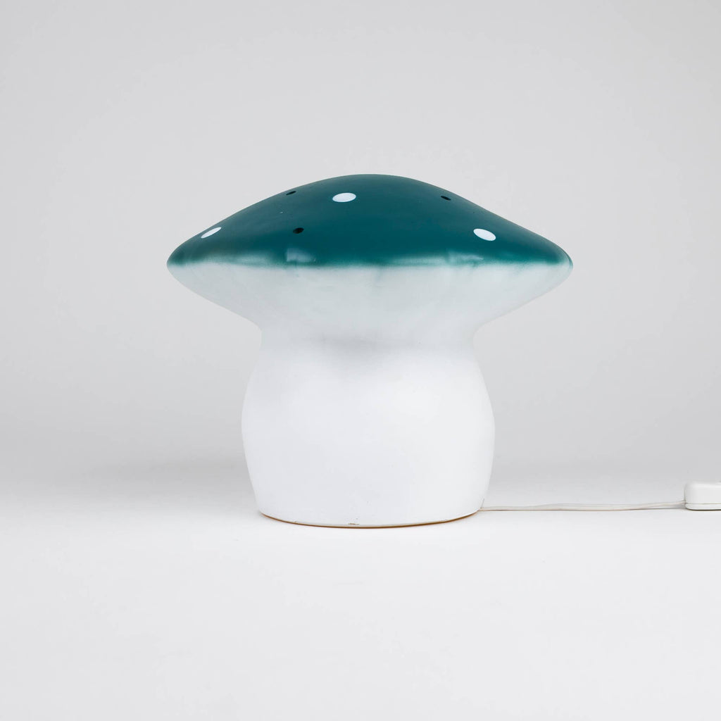 Medium Natural Teal Mushroom w/ Plug
