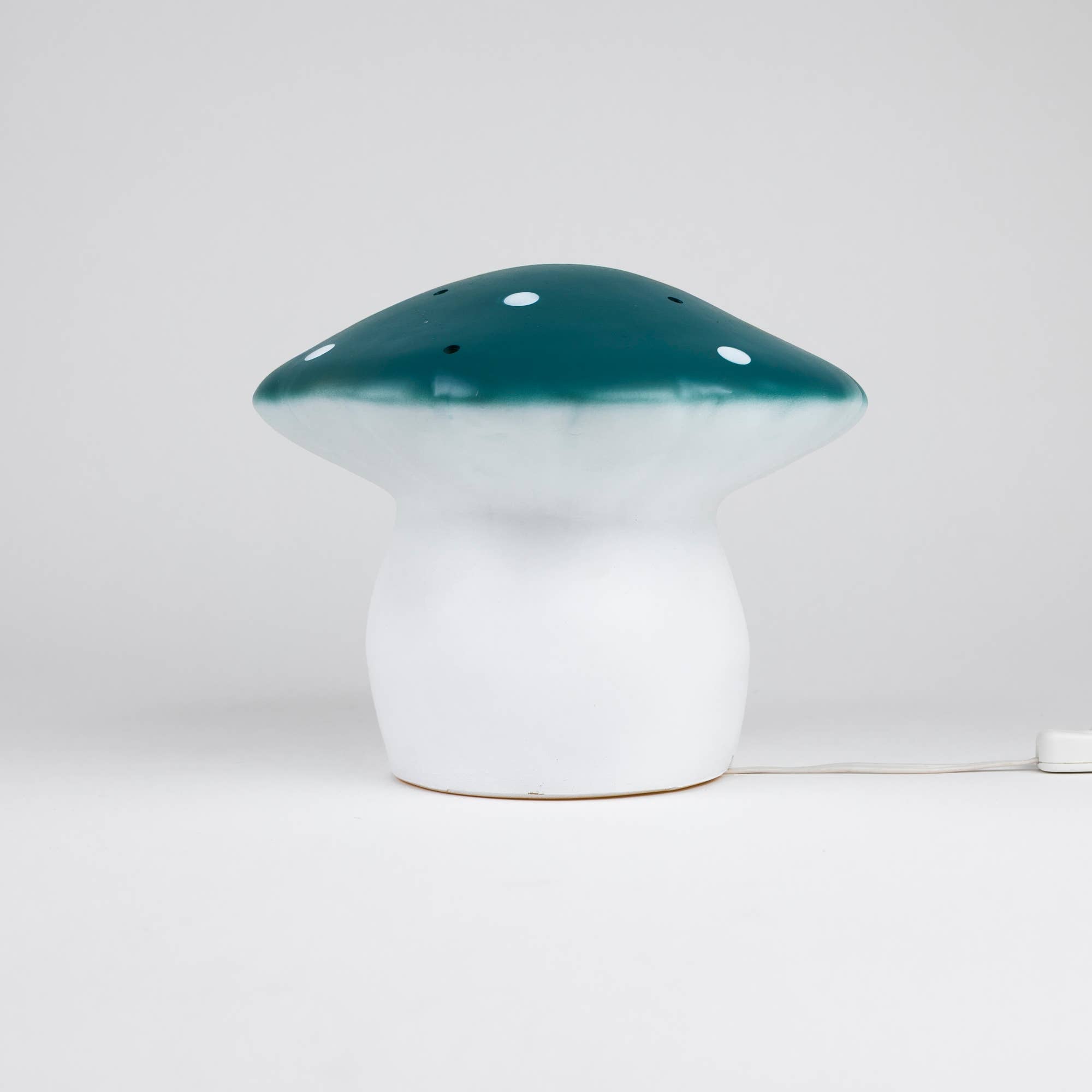 Medium Natural Teal Mushroom w/ Plug