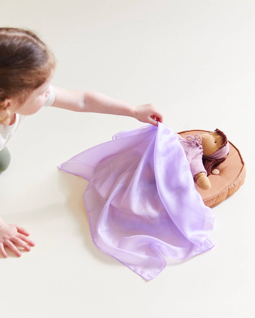 Mini Playsilks - Pretend Play 100% Natural Silk Waldorf Toys: Pink