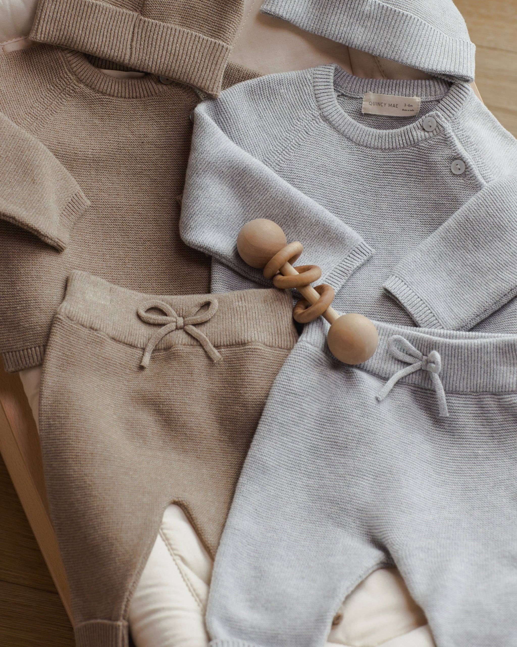 Bailey Knit Sweater | Heathered Dusty Blue