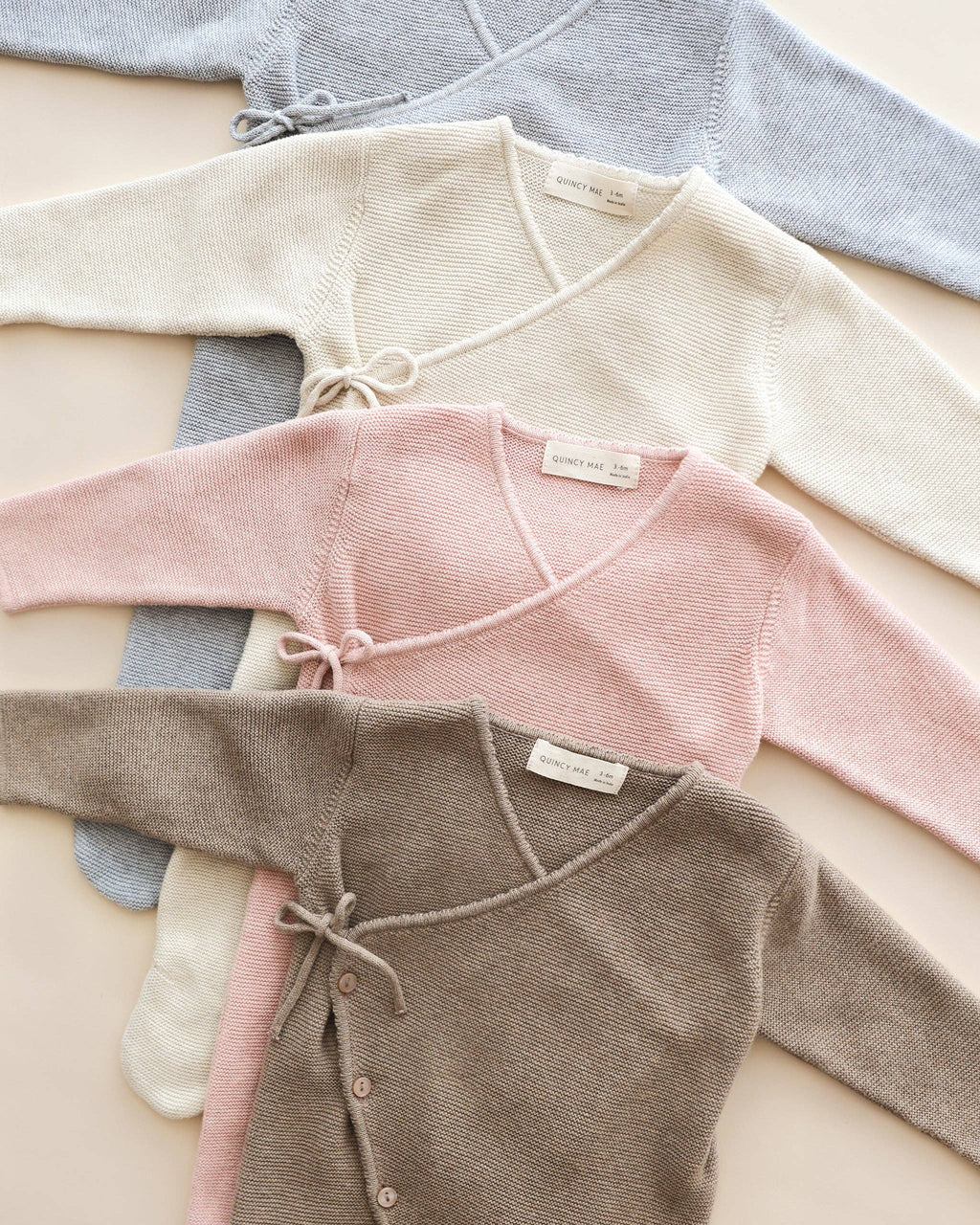 Wrap Knit Footie | Heathered Dusty Blue
