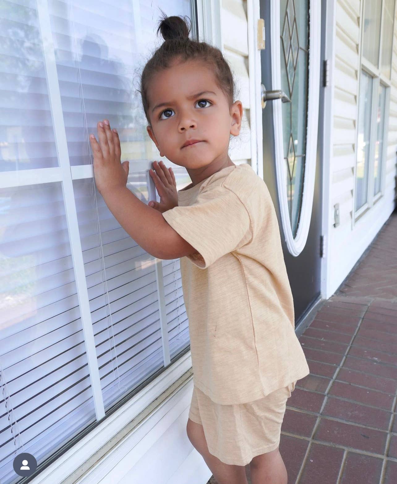 Organic Short Sleeve Kids Lounge Set - Copper