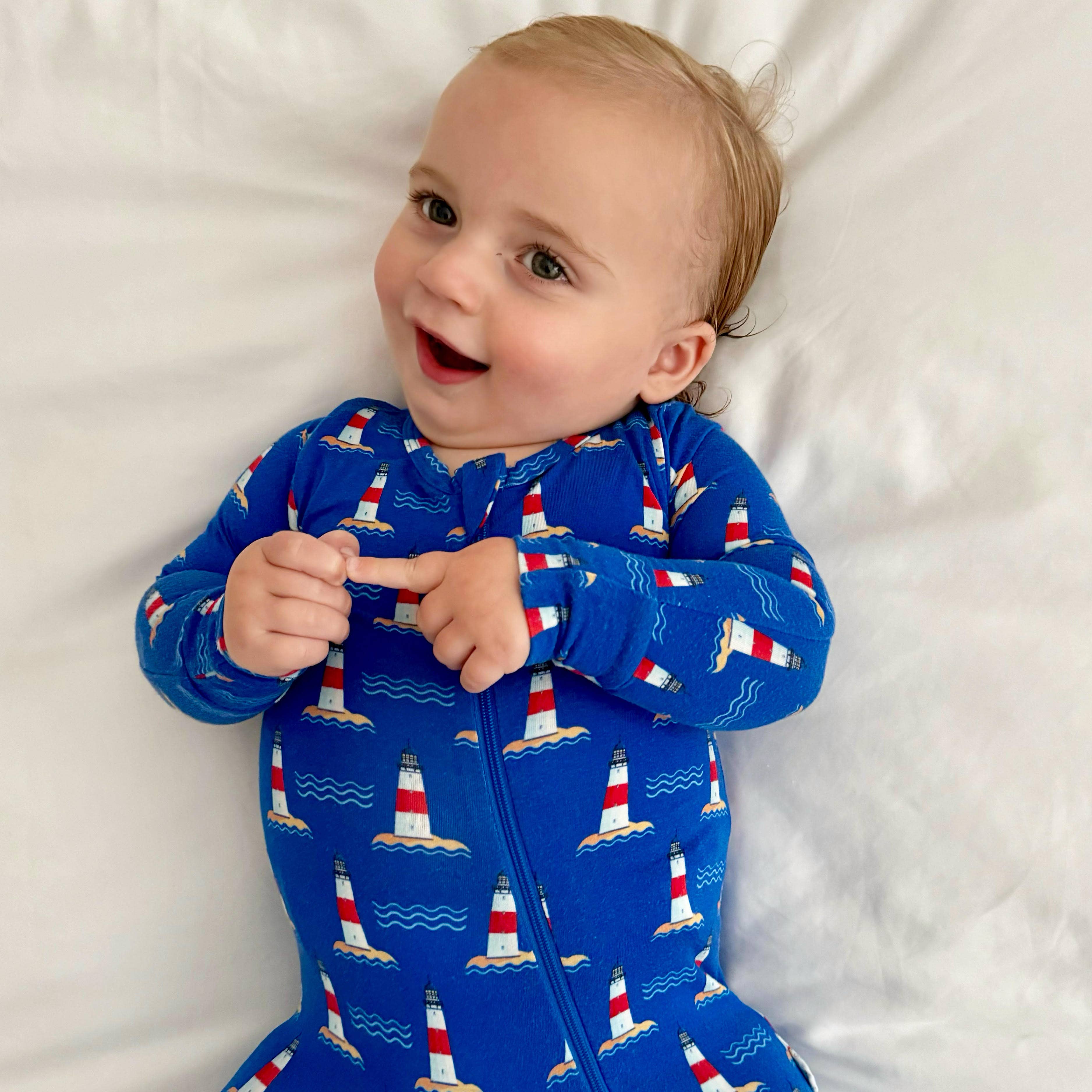 Lighthouse Zippered Romper
