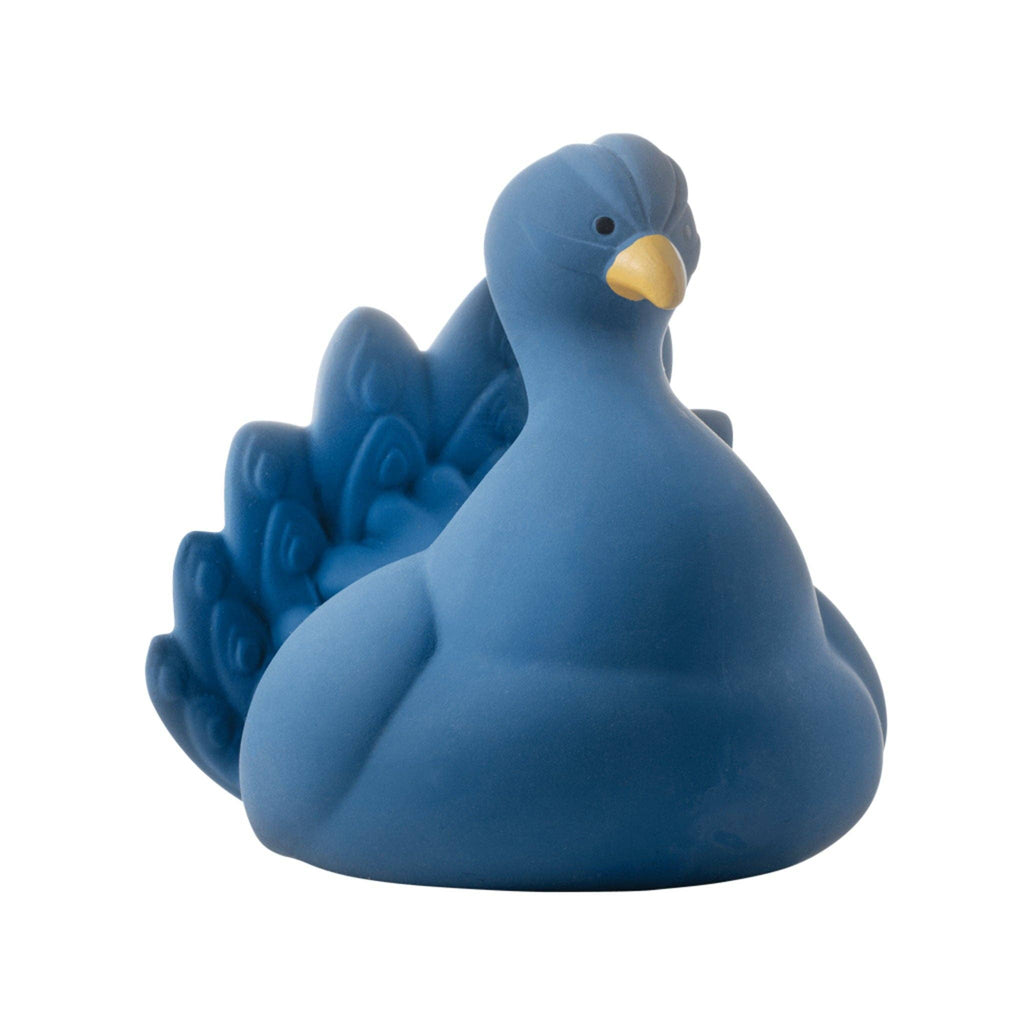 Natural rubber Bathtoy Peacock - Blue