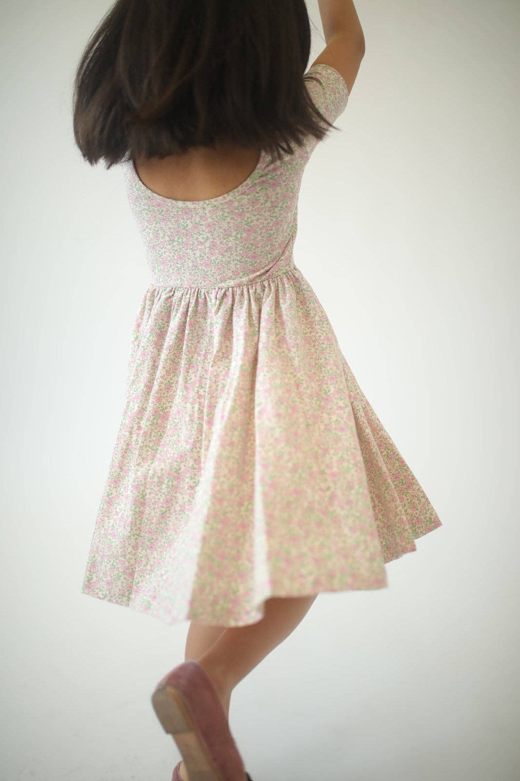 Short Sleeve Twirl Dress | Bella Pink Floral