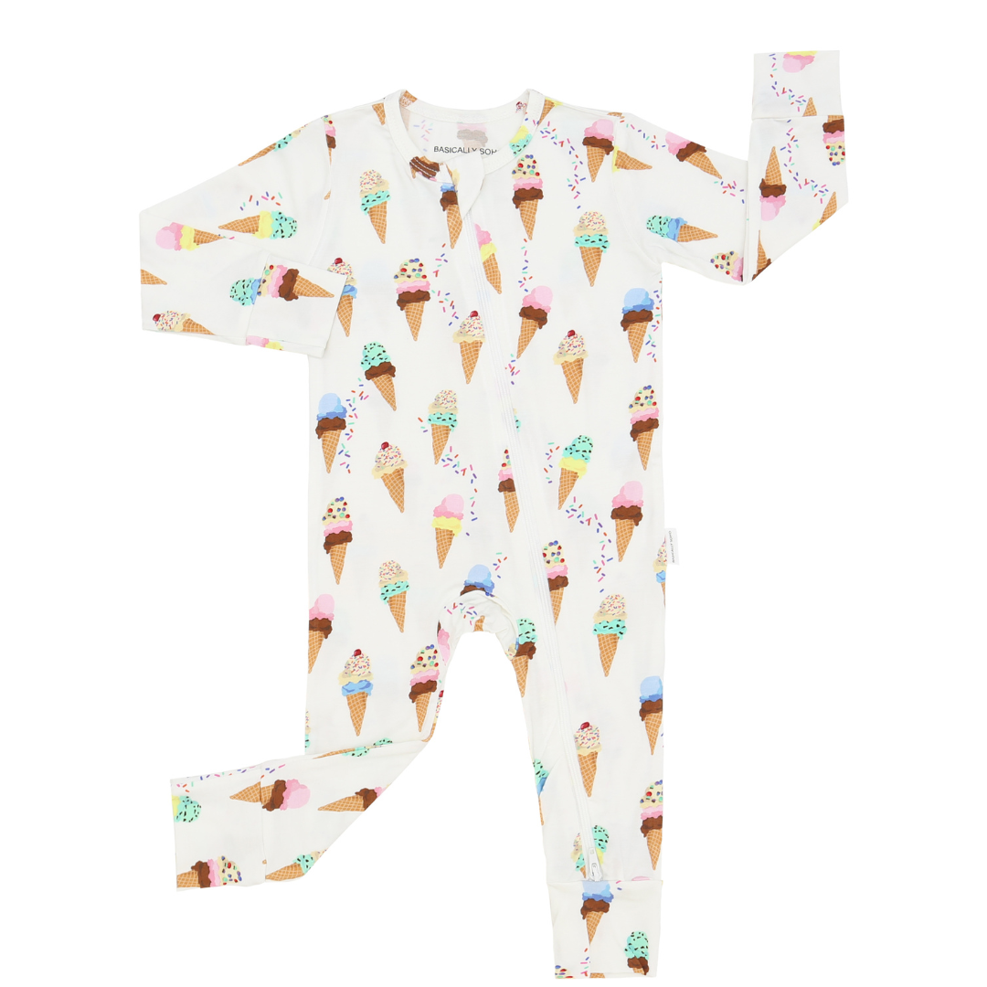 Cape Cod Ice Cream Zippered Romper