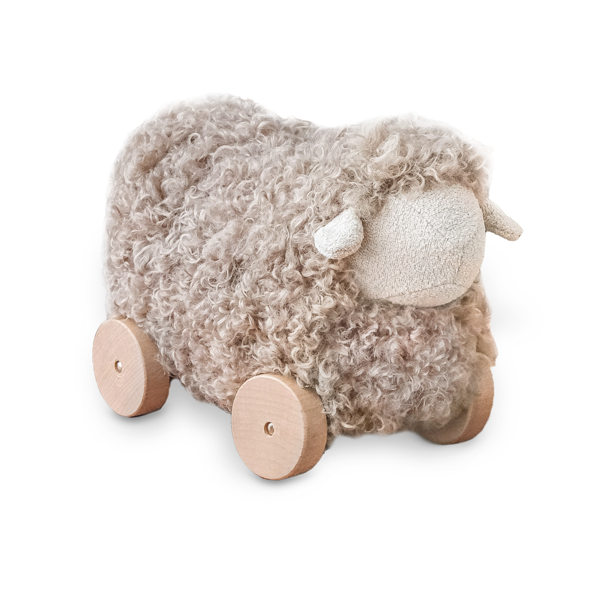 Button Pull-along Sheep | Taupe
