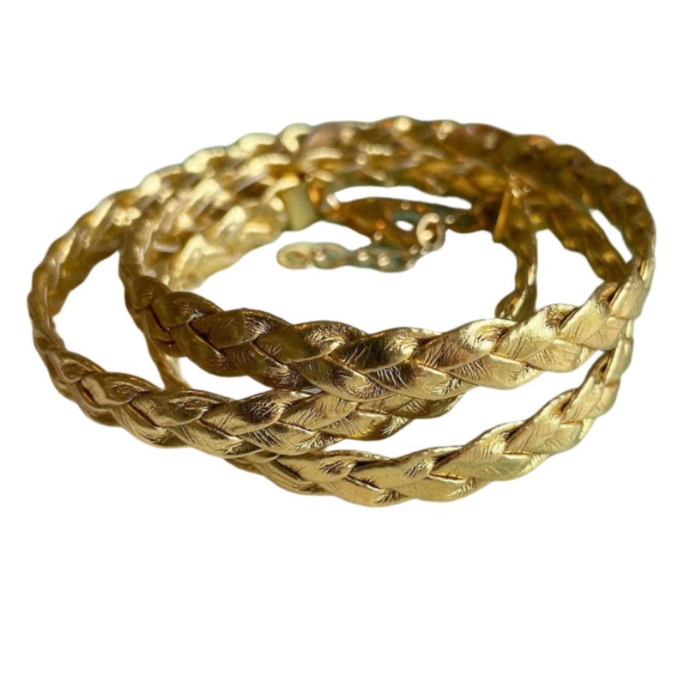 Gold Braided Wrap Bracelet