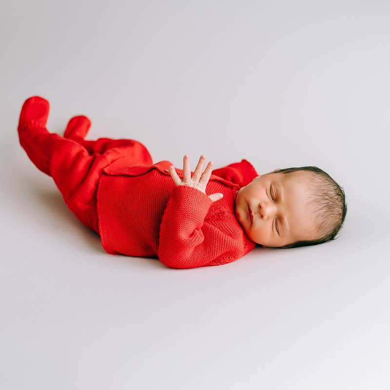 Baby Sweater and Pants Set in Red