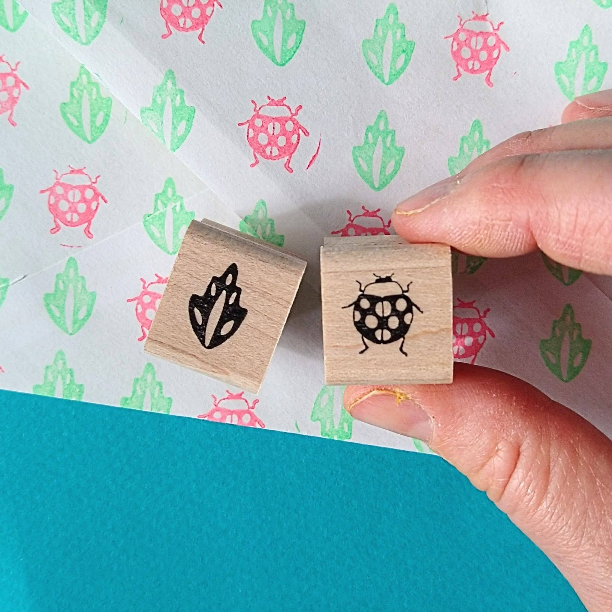 Folk Art Leaf Mini Stamp