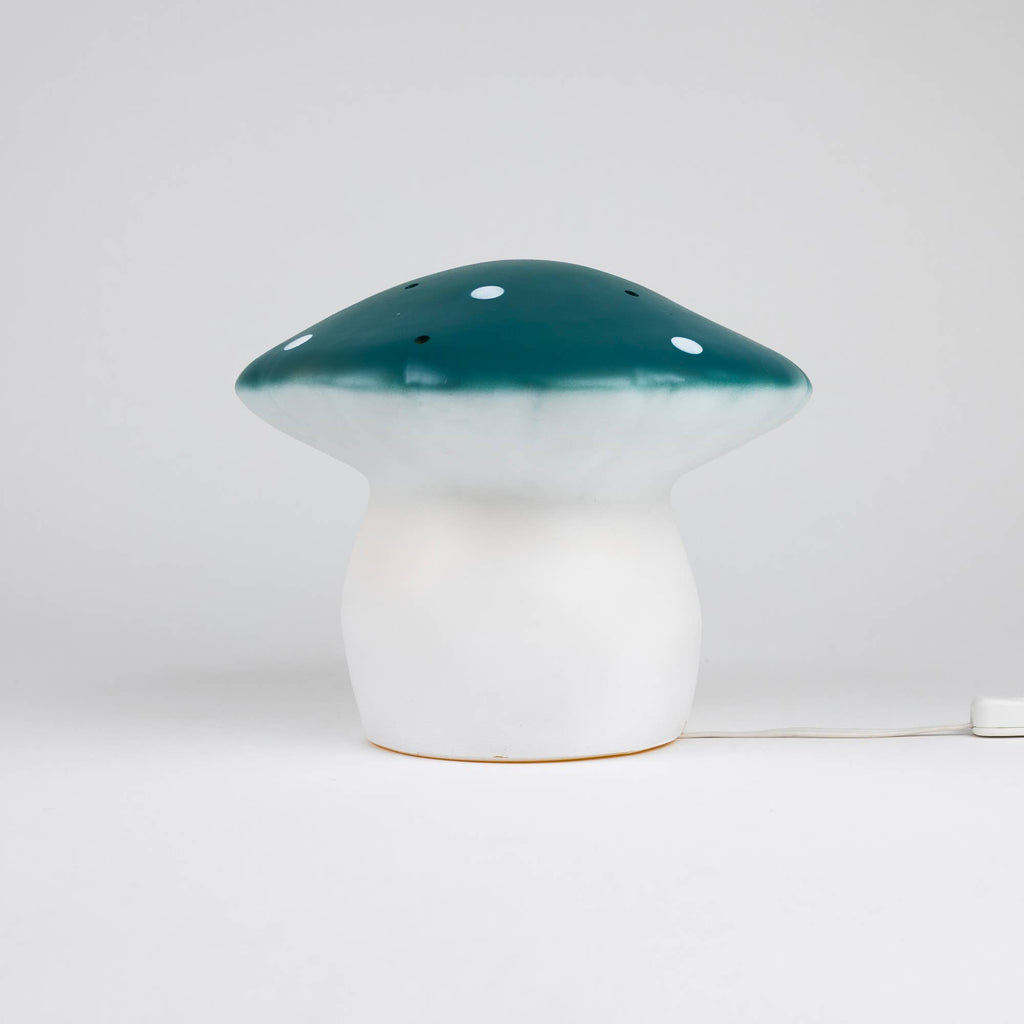 Medium Natural Teal Mushroom w/ Plug