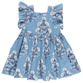 Girls Elsie Dress - Blue Bouquet Floral