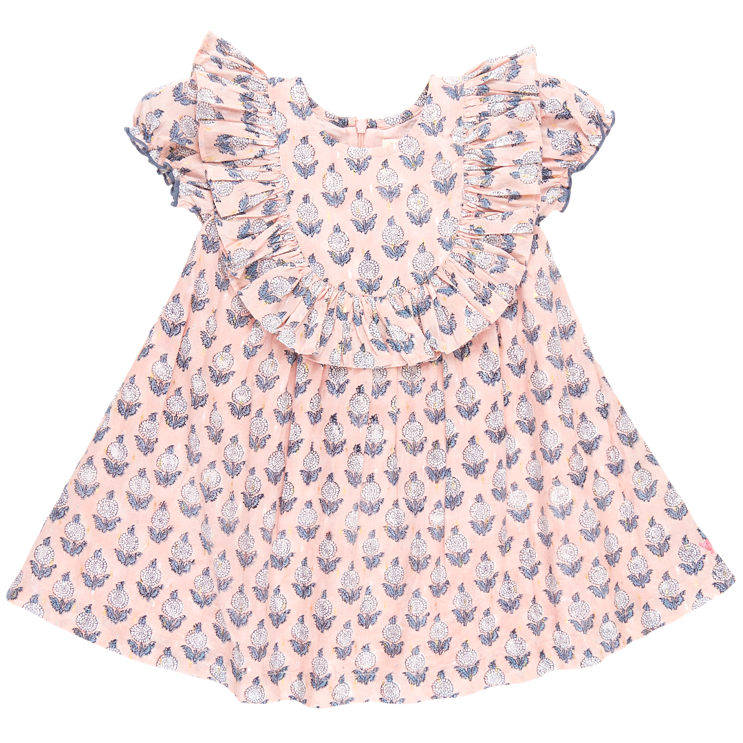 Girls Brayden Dress - Pink Dahlia