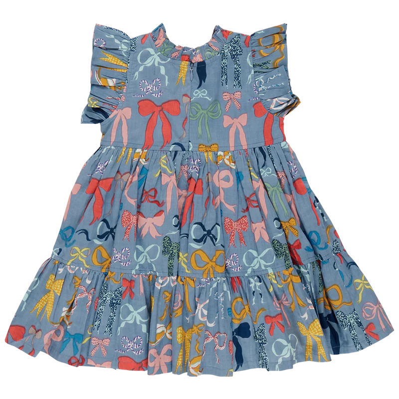 Girls Jennifer Dress - Bows on Bows
