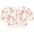 Kids Organic Sweatshirt - Vintage Rose Horses