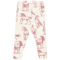 Girls Organic Legging - Vintage Rose Horses
