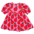Girls Rowan Dress - Pink Apples