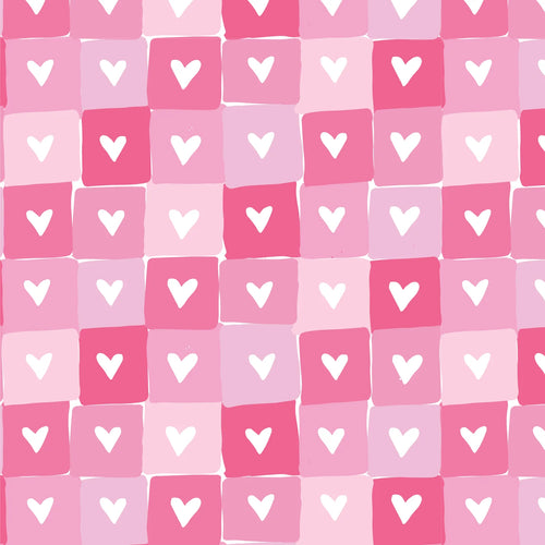 Block Hearts Two Piece Kids Pajamas