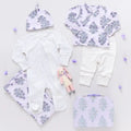 Nesting Box Baby Take Home Set - Lavender Bouquet Floral Blockprint