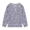 Blue Microfloral Crewneck Sweatshirt