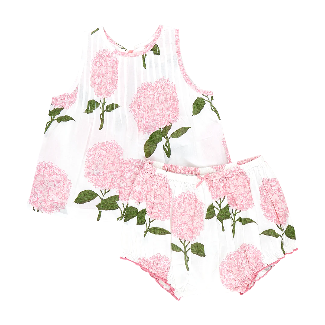 Baby Girls Jaipur Set - Pink Hydrangeas