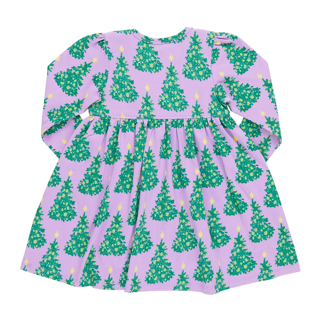 Baby Girls Organic Steph Dress - Lavender Forest