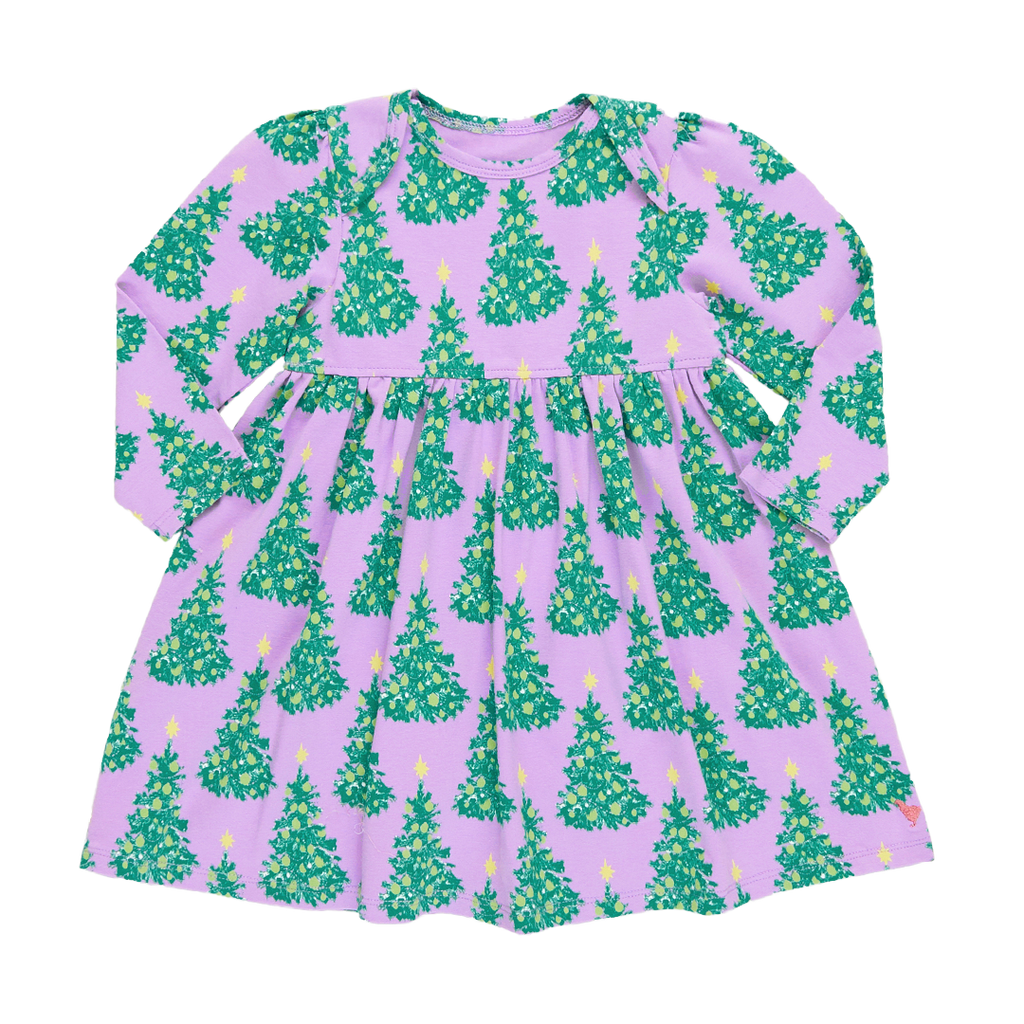 Baby Girls Organic Steph Dress - Lavender Forest