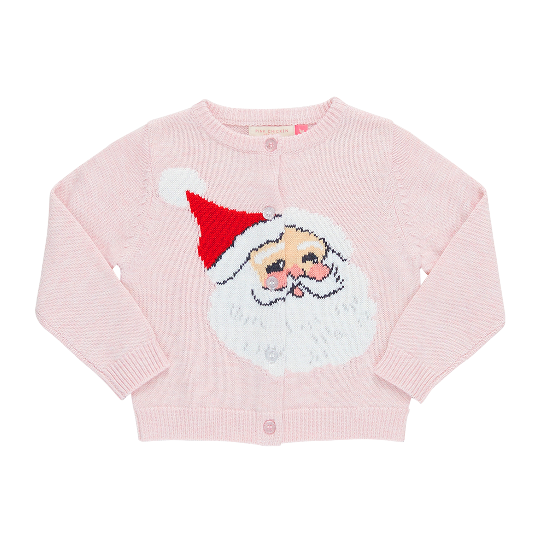 Baby Girls Maude Sweater - Pink Santa