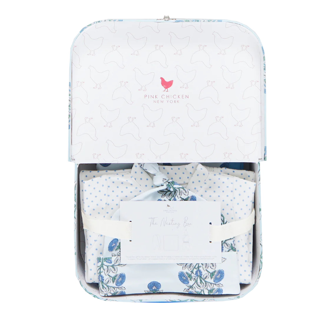 Nesting Box - Blue Bouquet Floral