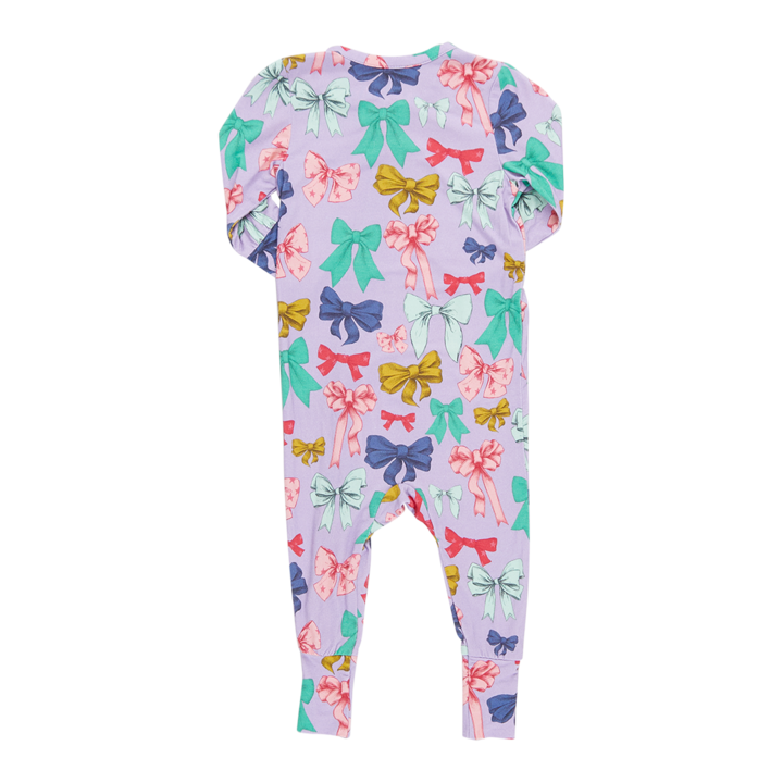 Baby Bamboo Romper - Bow Party