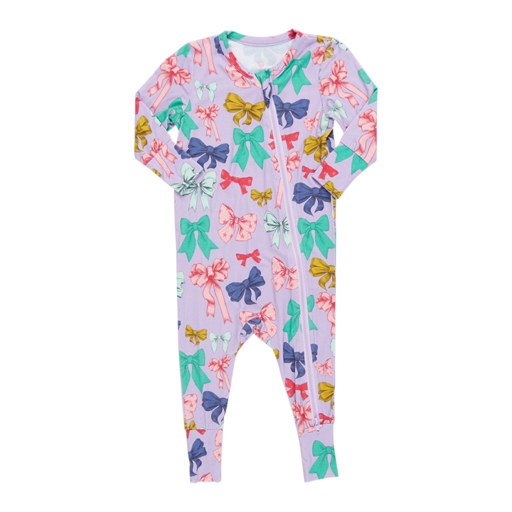 Baby Bamboo Romper - Bow Party