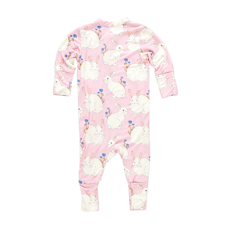 Baby Bamboo Romper - Pink Bunnies