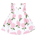 Girls Liv Dress - Pink Hydrangeas