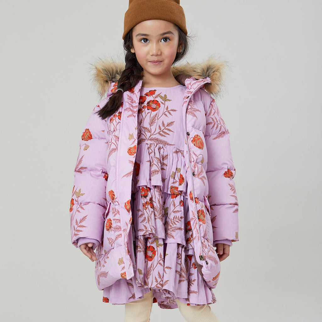 Girls Paulina Puffer - Lavender Poppy