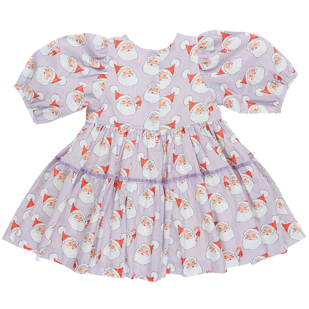 Girls Maribelle Dress - Lavender Santas