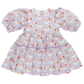 Girls Maribelle Dress - Lavender Santas