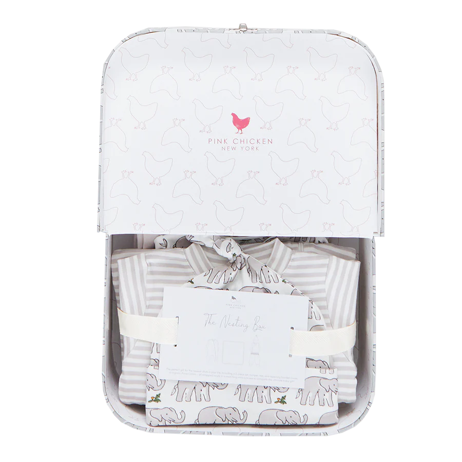 Nesting Box - Gray Elephant