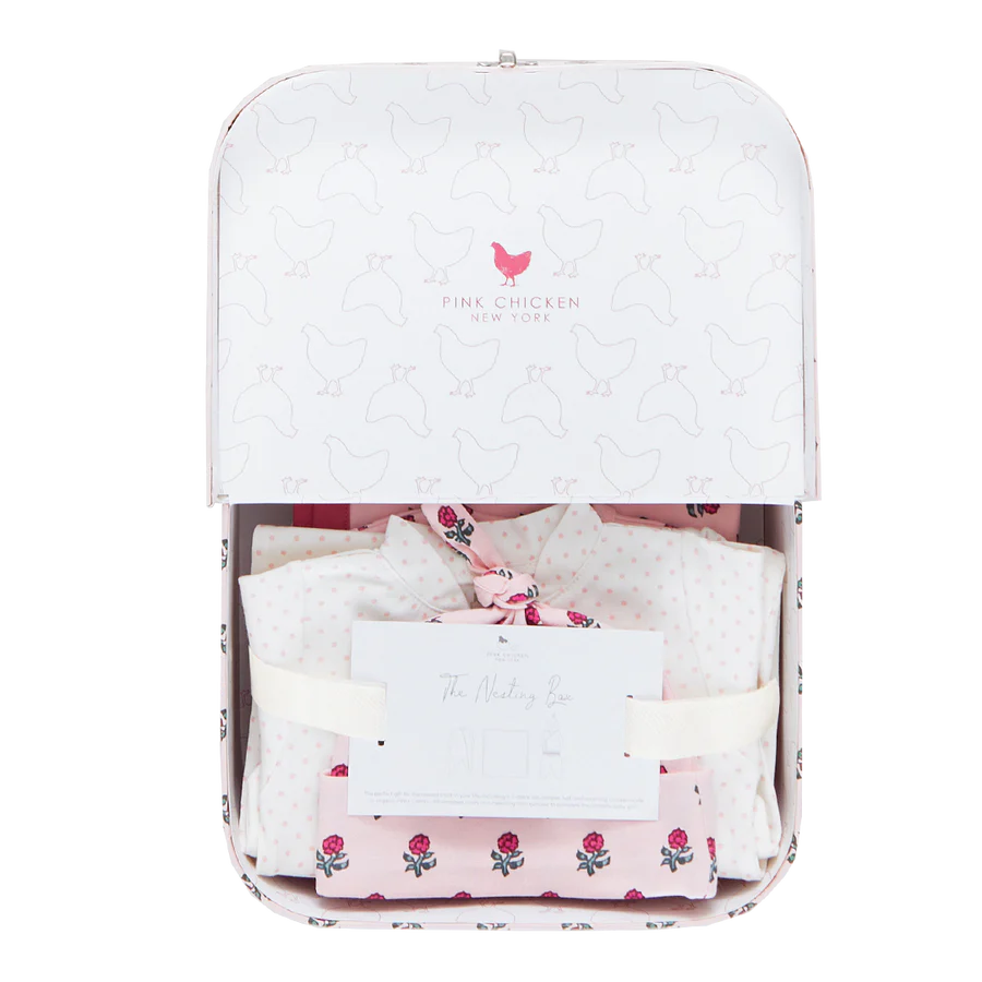 Nesting Box - Pink Tiny Flower