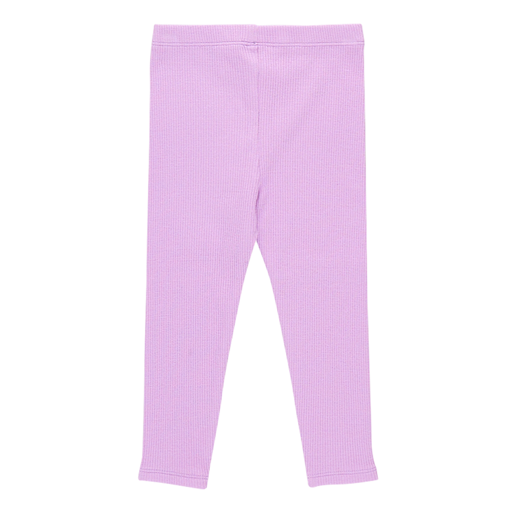 Girls Organic Rib Legging - Lavender