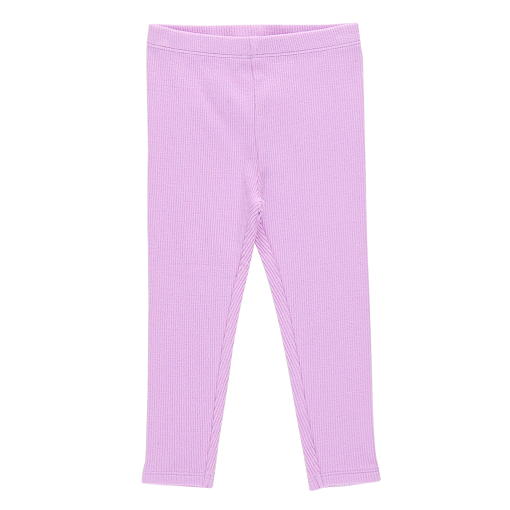 Girls Organic Rib Legging - Lavender