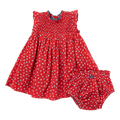 Baby Girls Stevie Dress Set - Tiny Red Roses