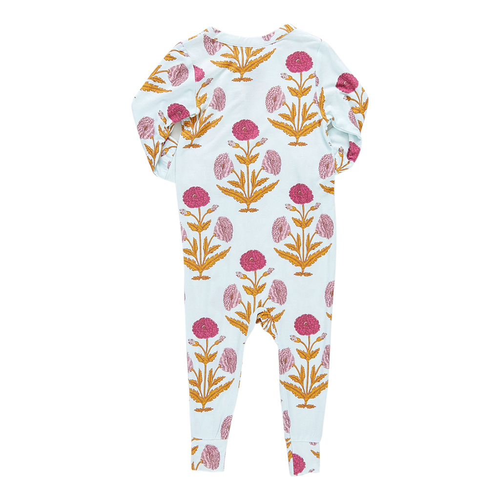 Baby Bamboo Romper - Pink Dandelions
