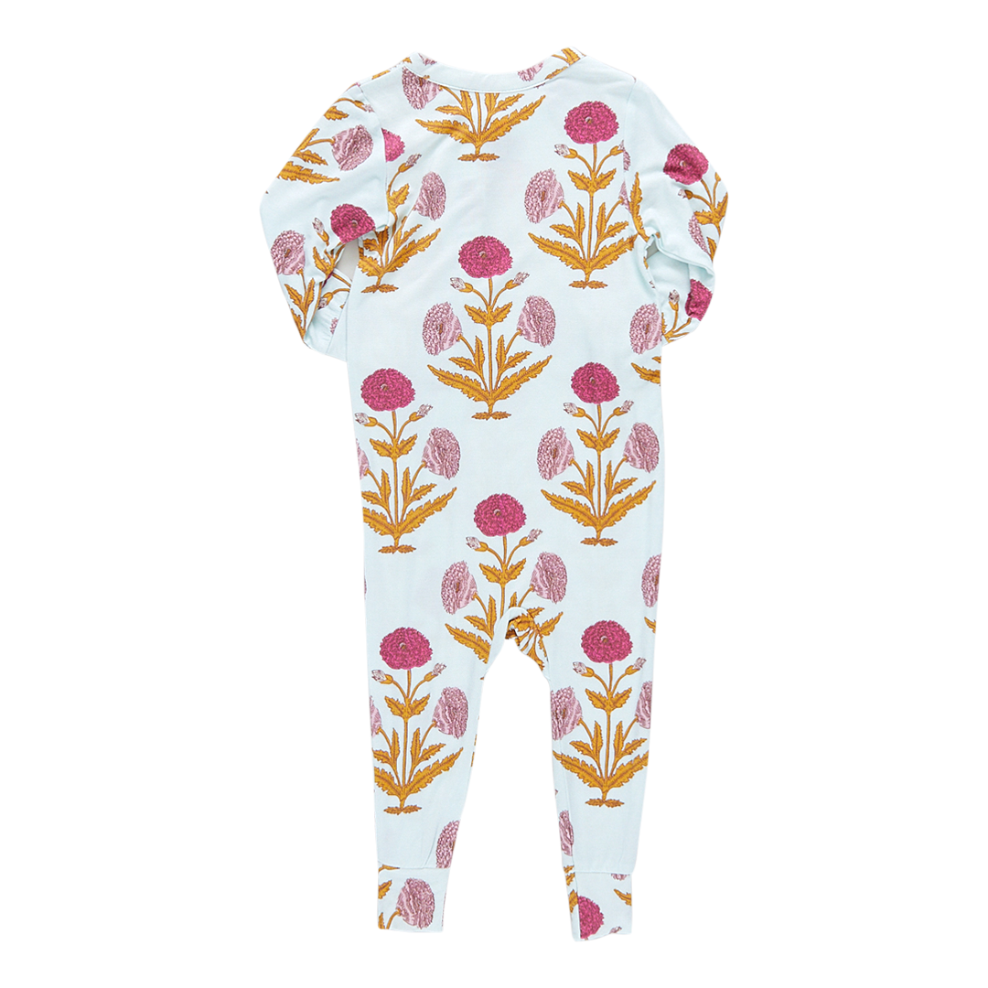 Baby Bamboo Romper - Pink Dandelions