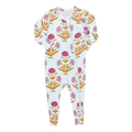 Baby Bamboo Romper - Pink Dandelions