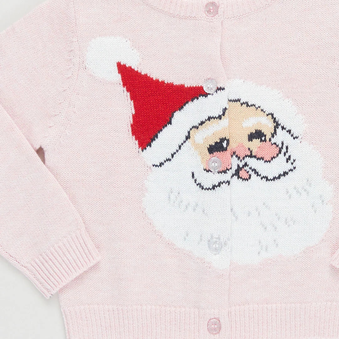 Girls Maude Sweater - Pink Santa