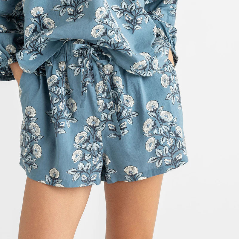 Womens Theodore Short - Blue Bouquet Floral