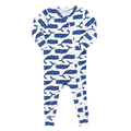 Baby Bamboo Romper - Blue Whales