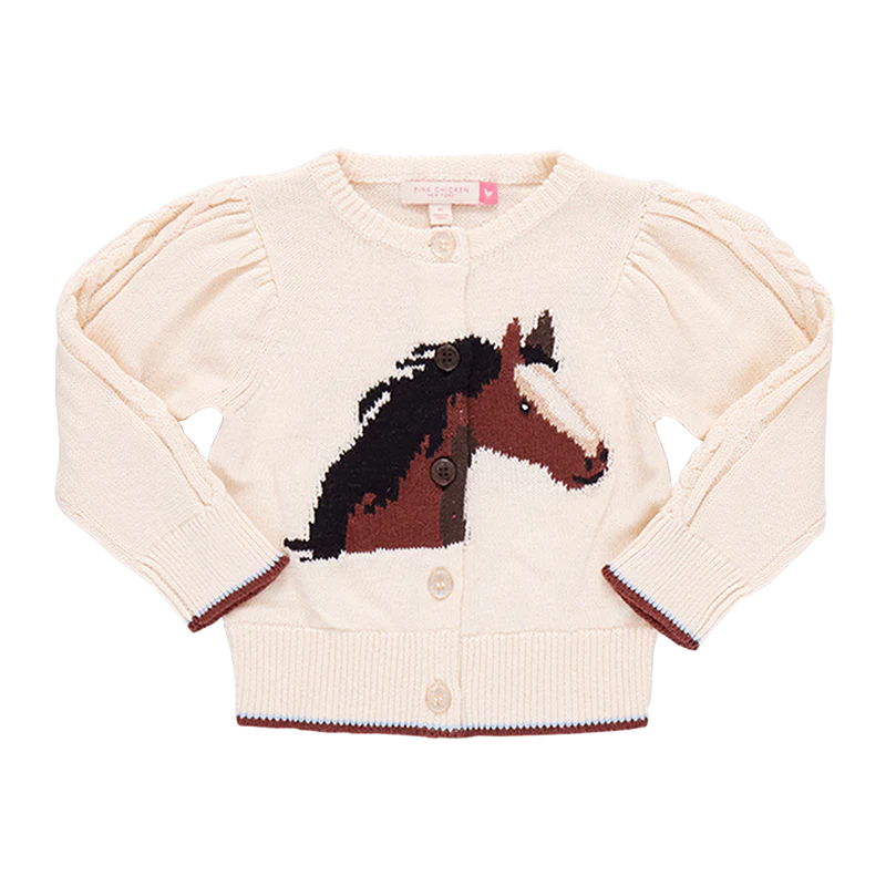 Baby Girls Cable Constance Sweater - Wild Horse
