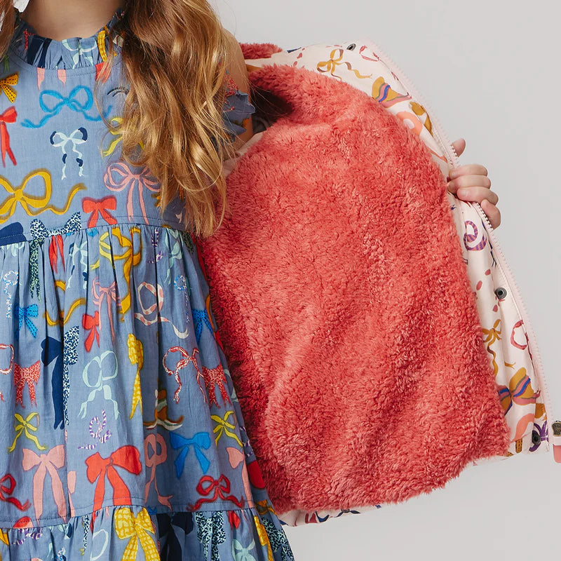 Girls Pete Puffer - Bows on Bows Pink